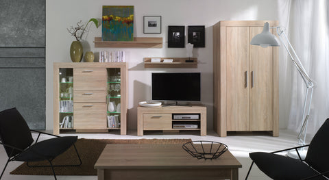 Cezar Highboard-Vitrine in Sonoma Eiche – Ansicht 2