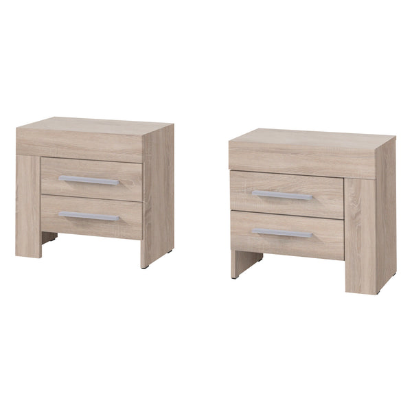 Cezar Nachttisch 50 cm mit 2 Schubladen – Sonoma Eiche