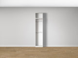 Combo Kleiderschrank-Set 02 – Korpus S1D mit 2 Kleiderstangen – Weiß
