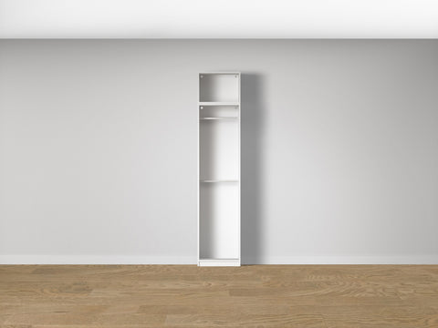 Combo Kleiderschrank-Set 02 – Korpus S1D mit 2 Kleiderstangen – Weiß