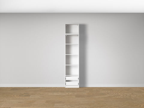 Combo Kleiderschrank-Set 03 – Korpus S1D mit 2 Schubladen – Weiß