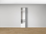 Combo Kleiderschrank-Set 09 – Korpus S1D mit Kleiderstange, 2 Schubladen und 2 Drahtkörben – Weiß