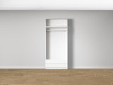Combo Kleiderschrank-Set 10 – Korpus S2D mit Kleiderstange und 2 Schubladen – Weiß