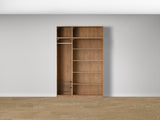 Combo Kleiderschrank-Set 17 – Korpus S2D + Korpus S1D mit Kleiderstange und 2 Drahtkörben – Puccini Eiche