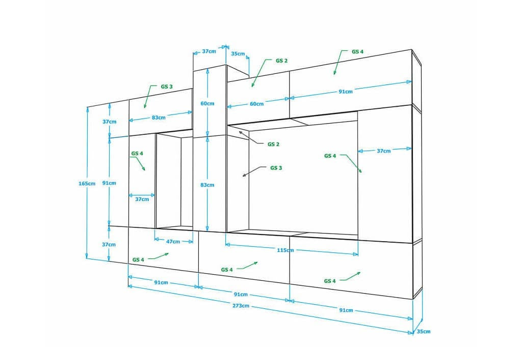Wohnwand Future 22 - Modernes Design für ein einladendes Wohnzimmer.