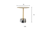 Couchtisch Hillora Black and white base, Gold leg and tabletop 35 cm – Ansicht 6