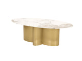 Couchtisch Hillora Golden legs, White worktop 130 cm – Ansicht 2