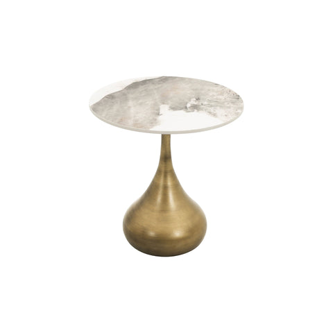 Couchtisch Hillora Golden legs, White worktop 50 cm – Ansicht 2