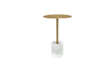Couchtisch Hillora Transparent base, Gold leg and tabletop 35 cm
