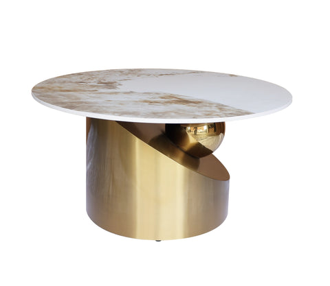 Couchtisch-Set Hillora Golden legs, White worktop – Ansicht 2