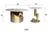 Couchtisch-Set Hillora Golden legs, White worktop – Ansicht 7