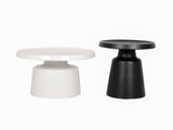 Couchtisch-Set Hillora Schwarz matt, Weiß matt