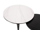 Couchtisch-Set Hillora White and black worktop, Black legs – Ansicht 3
