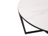 Couchtisch-Set Hillora White and black worktop, Black legs – Ansicht 7