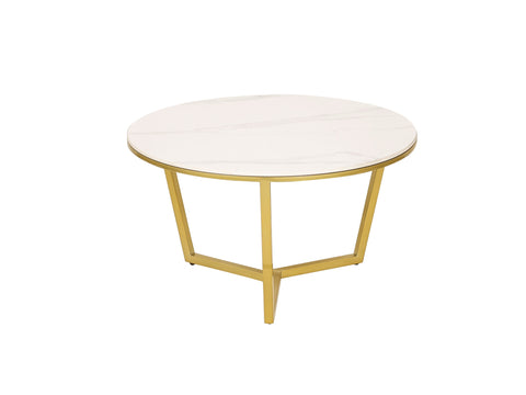 Couchtisch-Set Hillora White and black worktop, Golden legs – Ansicht 2