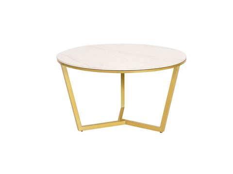 Couchtisch-Set Hillora White and black worktop, Golden legs – Ansicht 3