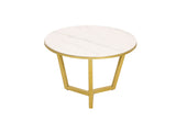 Couchtisch-Set Hillora White and black worktop, Golden legs – Ansicht 6