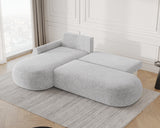 Ecksofa Diune – Aschgrau – Ottomane links