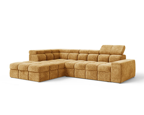 Ecksofa Bianco – Goldgelb – Ottomane links
