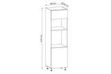 Mikrowellenumbauschrank 60 cm - Langen - EicheEffiziente Integration Ihrer Mikrowelle. - ROYAL24_MARKT