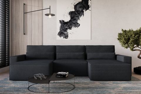 Ecksofa Brazil U – Schwarz – Brazil U Mini