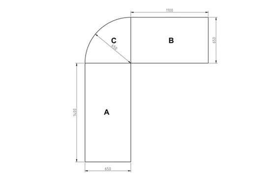 Eckschreibtisch - Bietet eine geräumige Arbeitsfläche
