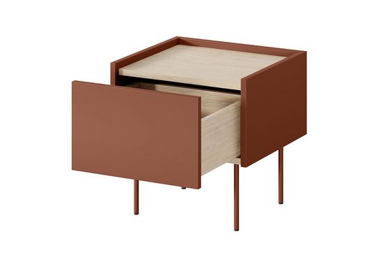 Nachttische 45 - DESIN - Modernes Möbelstück mit Metallbeinen.