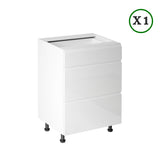 Winkelküche - L-Form Aspen - Weiß Oder Grau - K25-G250×270 cm. - ROYAL24_MARKT