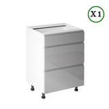 Winkelküche - L-Form Aspen - Weiß Oder Grau - K25-G250×270 cm. - ROYAL24_MARKT