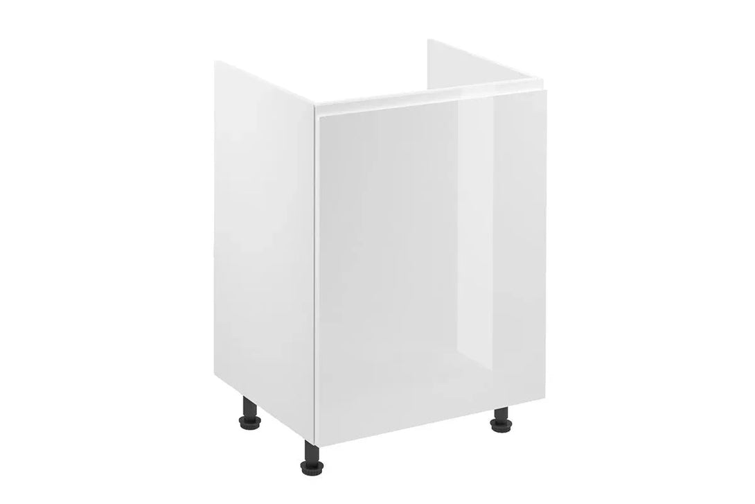 Spülenschrank 60 cm - Aspen D60Z-P/L - Weiß/Hochglanz