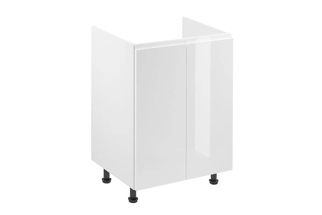 Spülenschrank 60 cm - Aspen D60Z Weiß/Hochglanz - ROYAL24_MARKT