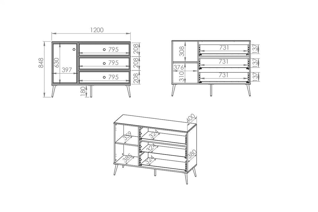 Kommode - Riomi - Elegantes Design mit modernen Farben, passend zu jedem Raum "Riomi "