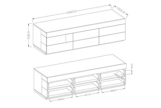 TV-Schrank - Silke - Genießen Sie das moderne Design und die vielfältigen Funktionen.