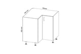Eckunterschrank 79 cm - Aspen - Maximiert den Platz in der Ecke und verwandelt ihn in praktischen Stauraum - ROYAL24_MARKT