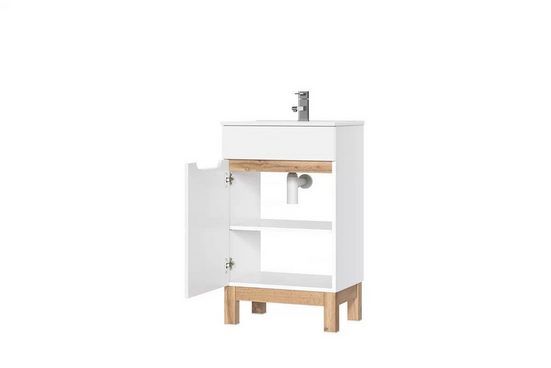 Waschbeckenschrank - Badschrank - Bali White - Modernes und stilvolles Design.