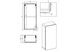 Badezimmer Hängeschrank - Aruba Cosmos - Kompaktes Top-Design. - ROYAL24_MARKT