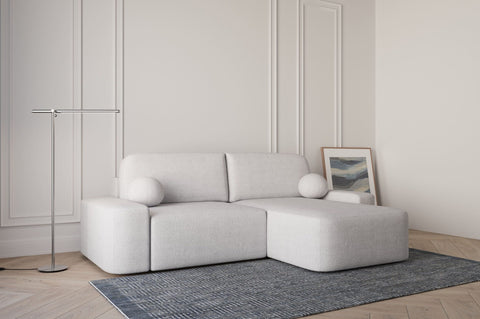 Ecksofa Oval – Hellgrau