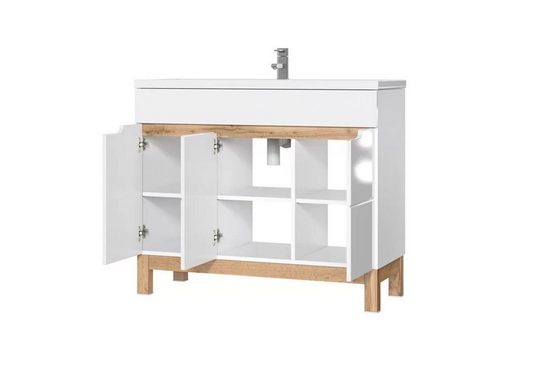 Waschbeckenschrank - Badschrank - Bali White - Modernes und stilvolles Design.