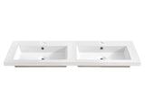 Doppel-Möbelwaschbecken Spira 121 × 46 cm – Weiß, glänzend, eckig – Ansicht 2