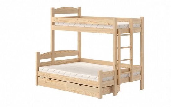 Etagenbett rechts 207 cm - Ökologisch lackiertes Kinderbett.