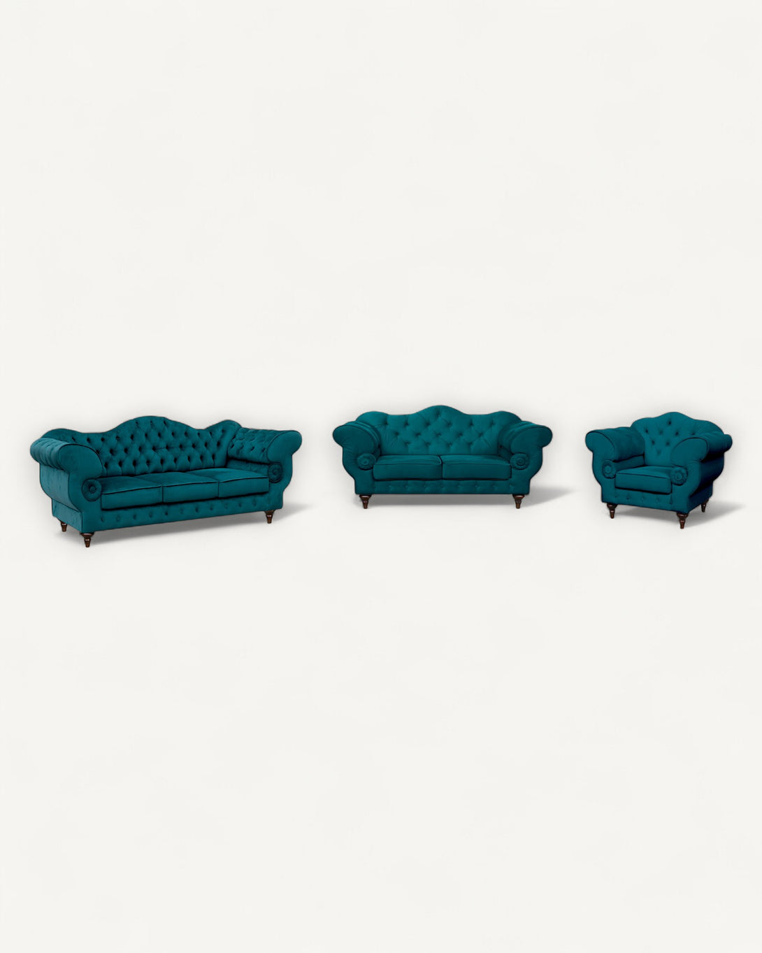 Polstergarnitur Chesterfield Gloria 3 - 2 - 1 - Premium Set - Handgemacht - Premium Materialien - Garantierte Qualität