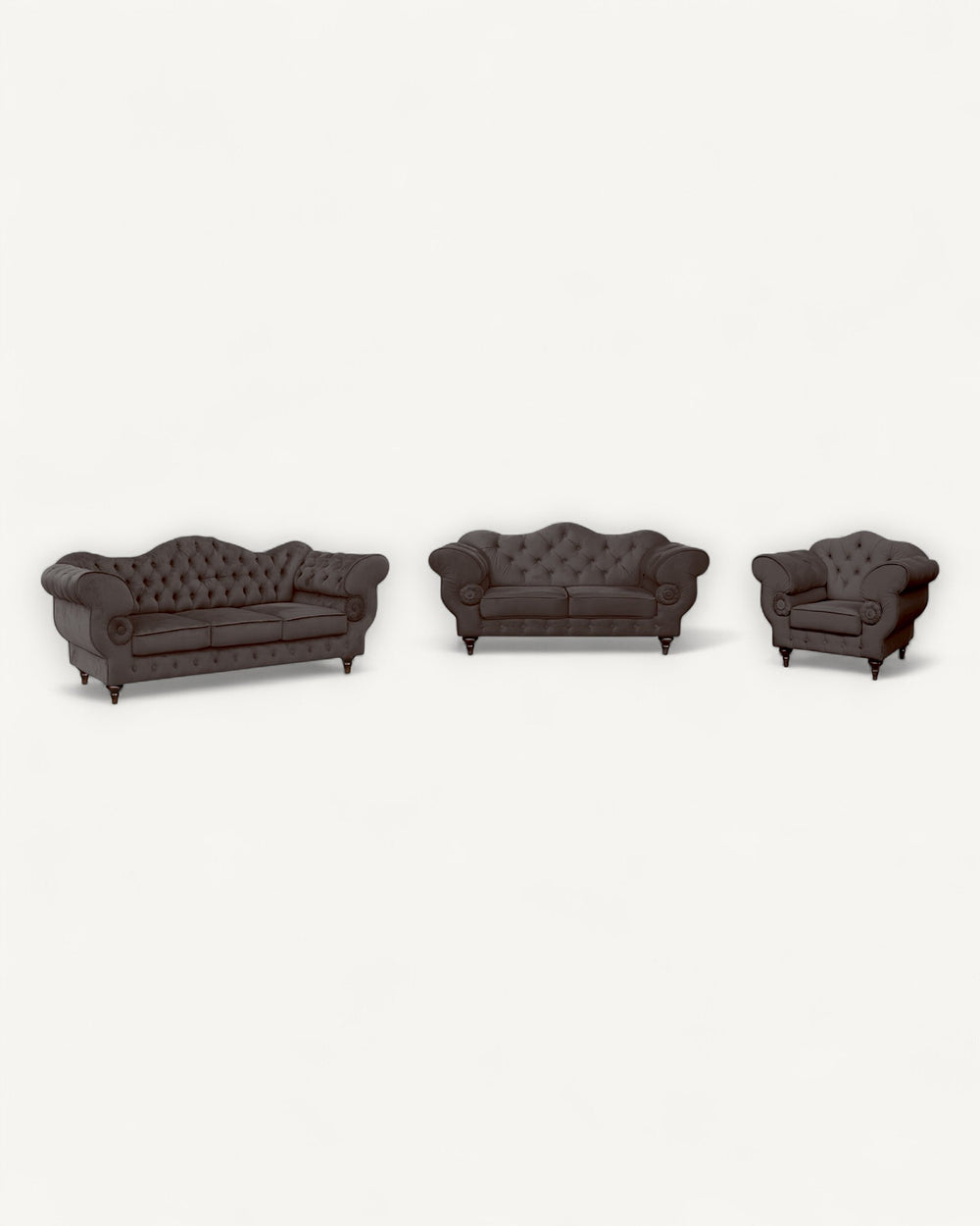 Polstergarnitur Chesterfield Gloria 3 - 2 - 1 - Premium Set - Handgemacht - Premium Materialien - Garantierte Qualität