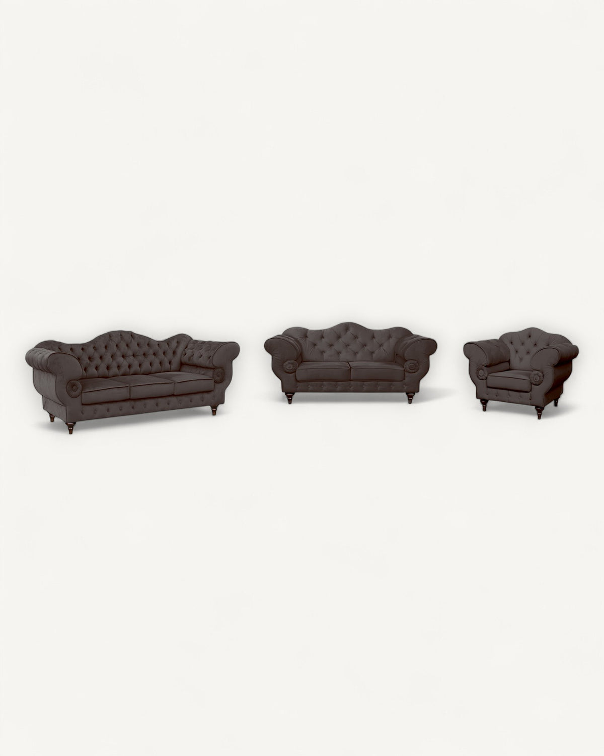 Polstergarnitur Chesterfield Gloria 3 - 2 - 1 - Premium Set - Handgemacht - Premium Materialien - Garantierte Qualität