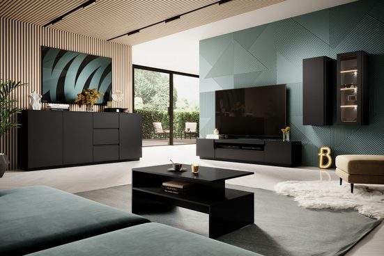 Wohnzimmer Hängeschrank - LOFTIA - Eleganter Wandschrank für Ihre Utensilien.