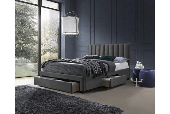 Polsterbett - Grace - Elegantes Polsterbett mit zwei Schubladen zur Aufbewahrung. - ROYAL24_MARKT