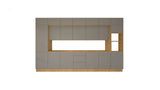 Nexa Küchenzeile KÜ05-L – Beige – 420 cm – Großzügige Designküche mit maximalem Stauraum