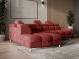 Ecksofa Bun – Rot – Ottomane links