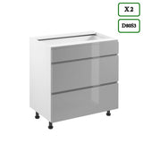Küchenzeile - Aspen Grau - K47-G360 - ROYAL24_MARKT