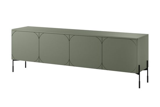 TV-Schrank - SONATIA - Enthält Regale zur Aufbewahrung von Zubehör.