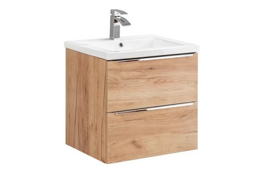 Waschbeckenschrank - Capri Oak - Intelligente Lösungen für stilvolle Badezimmerorganisation.
